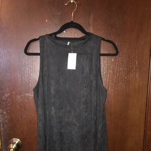 Black Suede Short Dress